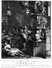 Gravure de Hogarth, Crédulité, superstition et fanatisme