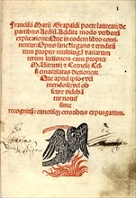 Francesco Mario GRAPALDI, Manuscript,  "Departibus aedium"
