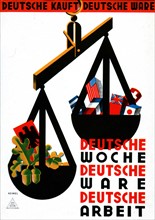Affiche de propagande pour acheter des produits allemands