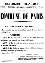Official decree of the Commune