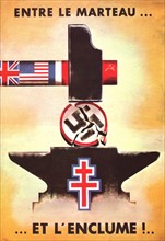 Ally propaganda poster against Nazi Germany