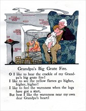 Rhymes par Olive Beaupre Miller, "Sunny rhymes for happy children" : "Grandpa's big grate fire"