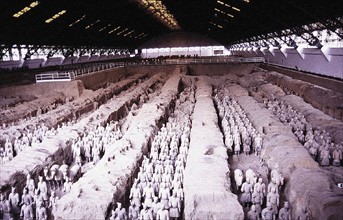 Mausolée de Qin Shihuangdi et sa fabuleuse armée de soldats en terre cuite, à Xi'an