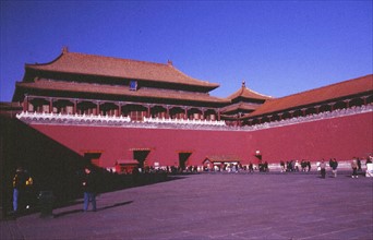 Le Palais Impérial, la Cité Interdite à Beijing/Pékin, la Porte Méridienne