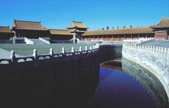 Le Palais impérial, la Cité Interdite à Beijing/Pékin, cours d'eau