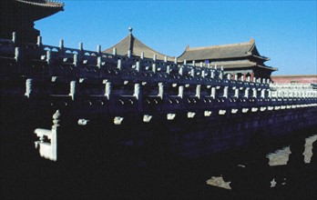 Le Palais impérial, la Cité Interdite à Beijing/Pékin, balustrade