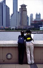 Etudiants sur le Bund, à Shanghai