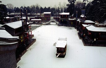 Le Palais d'Eté sous la neige, la rue Suzhou