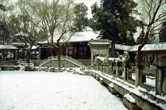 The Summer Palace, Xiequ garden, snow, winter