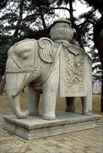 Tombeaux Qing de l'Est, sculpture animalière en pierre