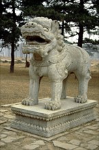 Tombeaux Qing de l'Est, sculpture animalière en pierre
