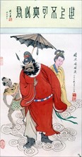 Traditional Chinese painting - Zhong Kui, the God who catches ghost