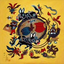 Chinese peasant's painting