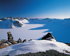 Montagnes sous la neige, Chine