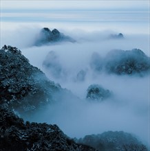 Misty landscape, China