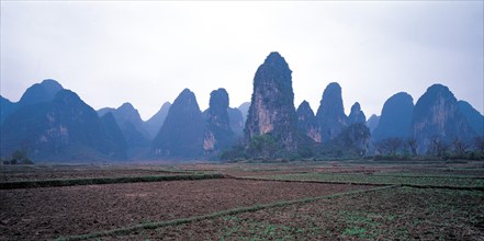 Mountain peaks landscape, China