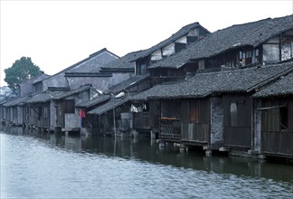 Rural houses on water, China