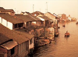 Village sur l'eau, Zhujiajiao, Shanghai, Chine