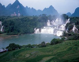 Chutes d'eau Detian, Daxi, province du Guangxi, Chine