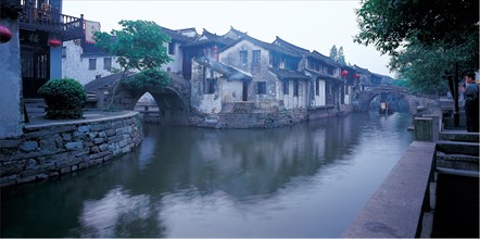 Village Zhouzhuang,  province du Jiangsu, Chine