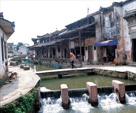 Village sur l'eau,  province du Anhui, Chine