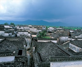 Maisons, province de l'Anhui, Chine