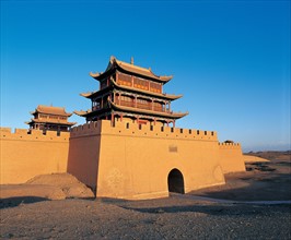 Grande Muraille de Chine, la passe de Jiayu, province du Gansu, Chine