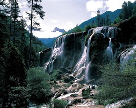 Vallée de Jiuzhaigou,  province du Sichuan, Chine