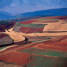 Terre rouge de Dongchuan,  province du Yunnan, Chine