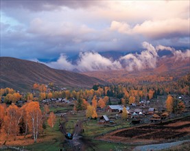 Village, Xinjiang Province, China