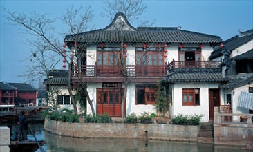 Village sur l'eau, Zhujiajiao, Shanghai, Chine