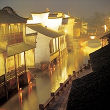 Village sur l'eau, Wuzhen, Zhejiang Province, Chine
