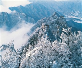 Snow covered mountains, China