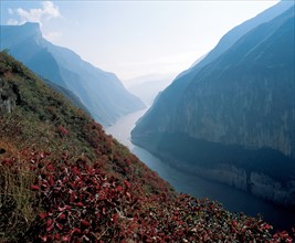 Three Gorges of Chang Jiang River, Wuxia Gorge harbor, China