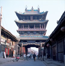 Porte, ville musée de Pingyao, province du Shanxi, Chine