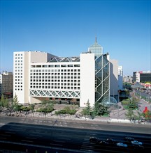 Beijing, multi-storied building of headquarters of China People Bank, China
