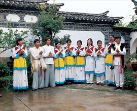 Groupe de gens, province du Yunnan, Chine