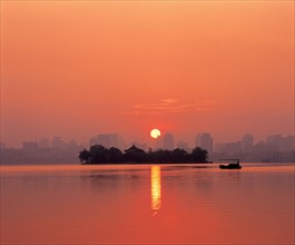 Lac de Hangzhou, province de Zhejiang, Chine