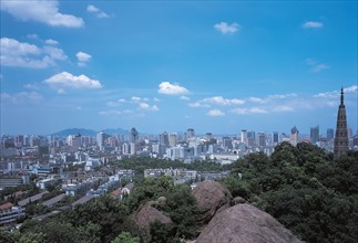 Vue sur la ville d'Hangzhou, Chine