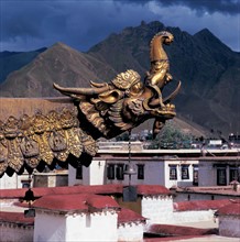 Lhasa, Jokhang Lamasery, Tibet, Chine