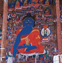 Lhasa, Tibet, Yaowangshan Fresco, Chine