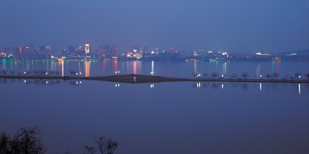 Panorama over a city, China