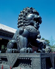 Lion de bronze, Chine