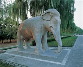 Ming Tombs, Stone elephant, Beijing, China
