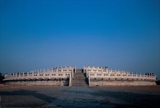 La butte de l'autel circulaire du Temple de l'auguste ciel à Pékin, Chine