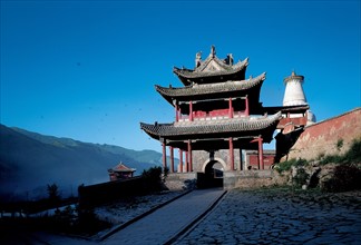 Temple sur la montagne de Wutai, Chine