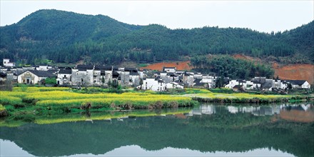 Habitations, province de l'Anhui, Chine