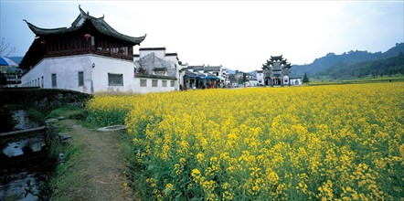 Habitation, dans le village de Xidi, Chine