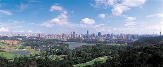 Panorama de la ville de Guangzhou, Chine