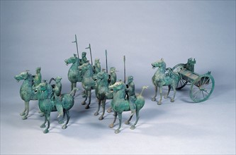 Bronze cavalry and chariot